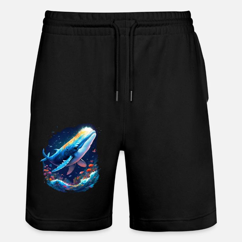 Baleine bleue - Short de jogging bio TRAINER Stanley/Stella unisexe - noir