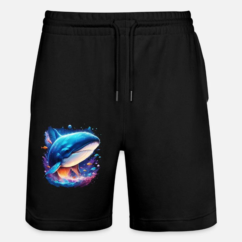 Baleine bleue - Short de jogging bio TRAINER Stanley/Stella unisexe - noir