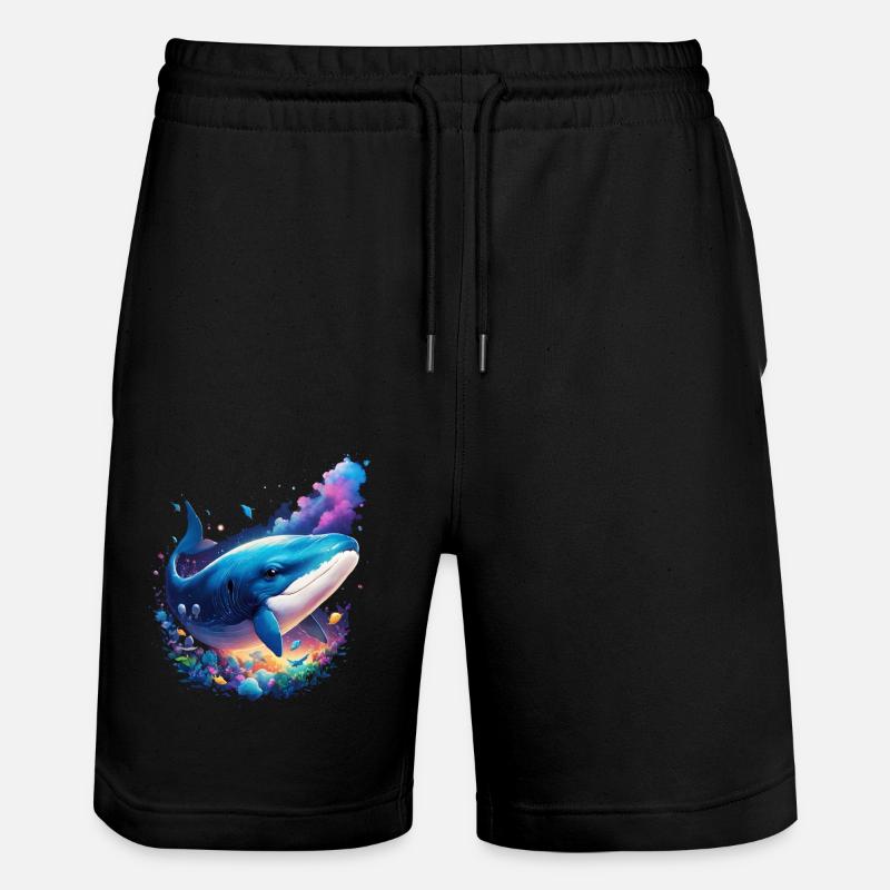 Baleine bleue - Short de jogging bio TRAINER Stanley/Stella unisexe - noir
