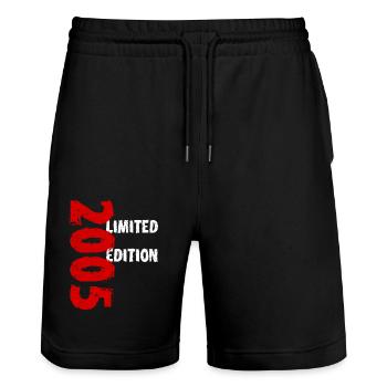2005 Édition Limitée Anniversaire Cadeau Femme Mari - Short de jogging bio TRAINER Stanley/Stella unisexe - noir - Devant - Nik (191cm) & Marisol (170cm)