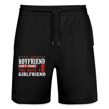 House Painter Decorator If Your - Stanley/Stella Unisex Bio Joggingshorts Trainer  - Schwarz - Vorne - Nik (191cm) & Marisol (170cm)