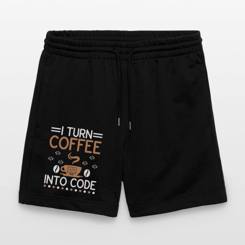 Coffee Coding Programmer Coder Developer Nerd Coff Stanley/Stella Trainer Unisex Organic Jogging Shorts