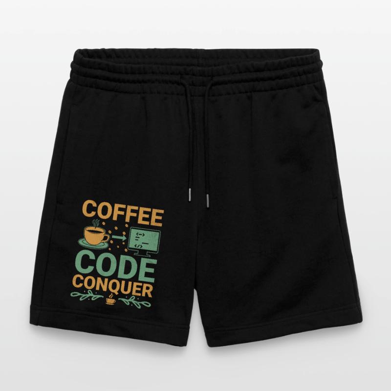 Coffee Coding Programmer Coder Developer Nerd Coff Stanley/Stella Trainer Unisex Organic Jogging Shorts