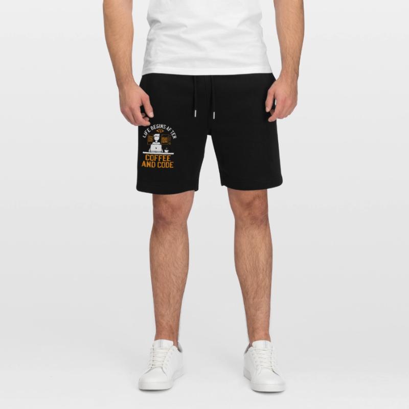 Kaffee-Codierung Programmierer Programmierer Entwickler Nerd Coff Stanley/Stella Unisex Bio Joggingshorts Trainer 