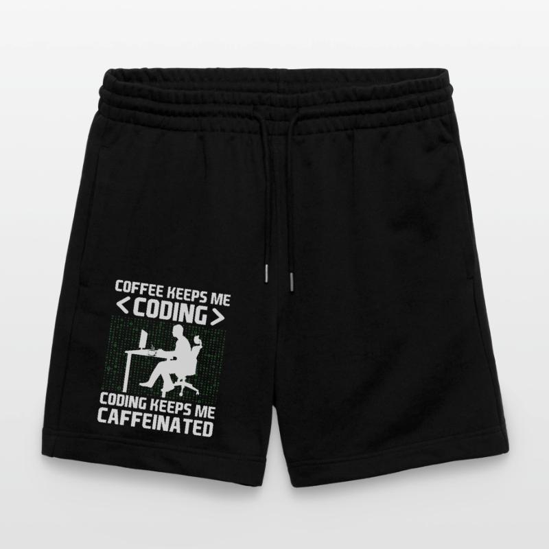 Coffee Coding Programmer Coder Developer Nerd Coff Stanley/Stella Trainer Unisex Organic Jogging Shorts