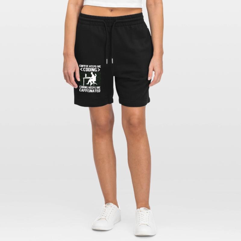 Kaffee-Codierung Programmierer Programmierer Entwickler Nerd Coff Stanley/Stella Unisex Bio Joggingshorts Trainer 