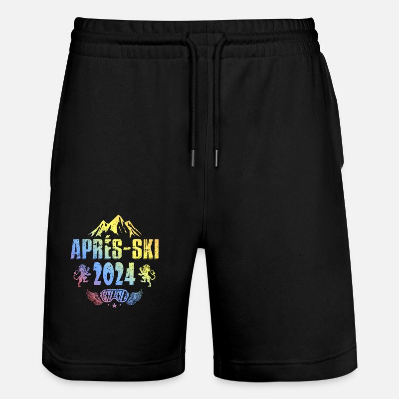 Apres Ski 2024 Spruch Bunt - Stanley/Stella Unisex Bio Joggingshorts Trainer  - Schwarz