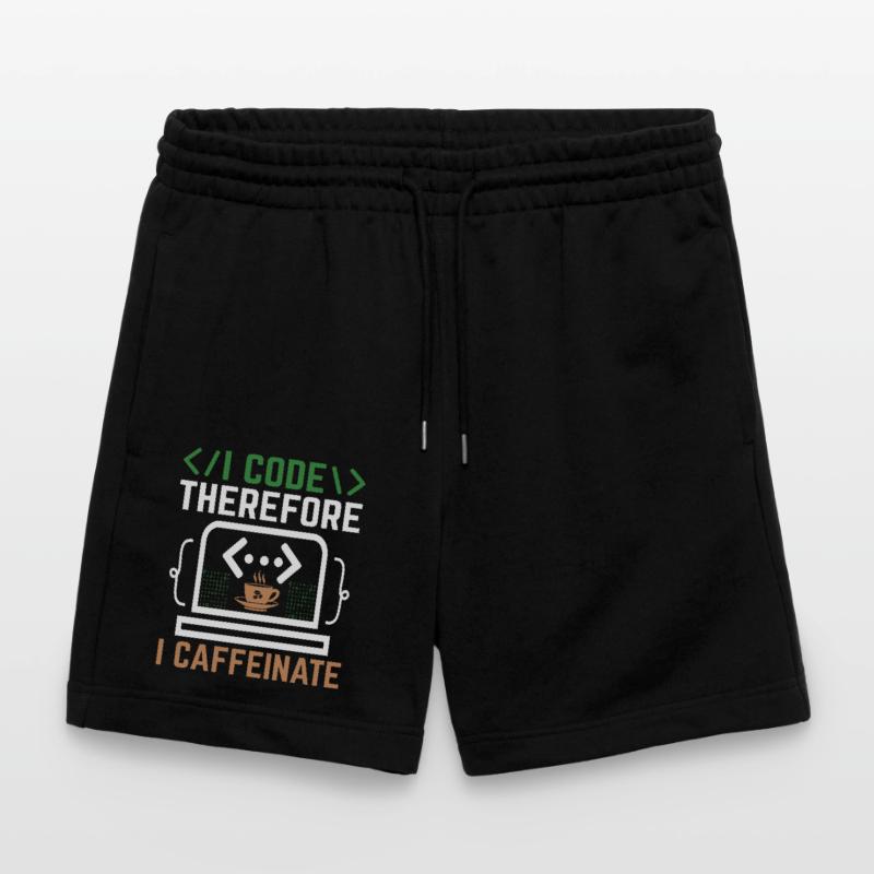 Coffee Coding Programmer Coder Developer Nerd Coff Stanley/Stella Trainer Unisex Organic Jogging Shorts