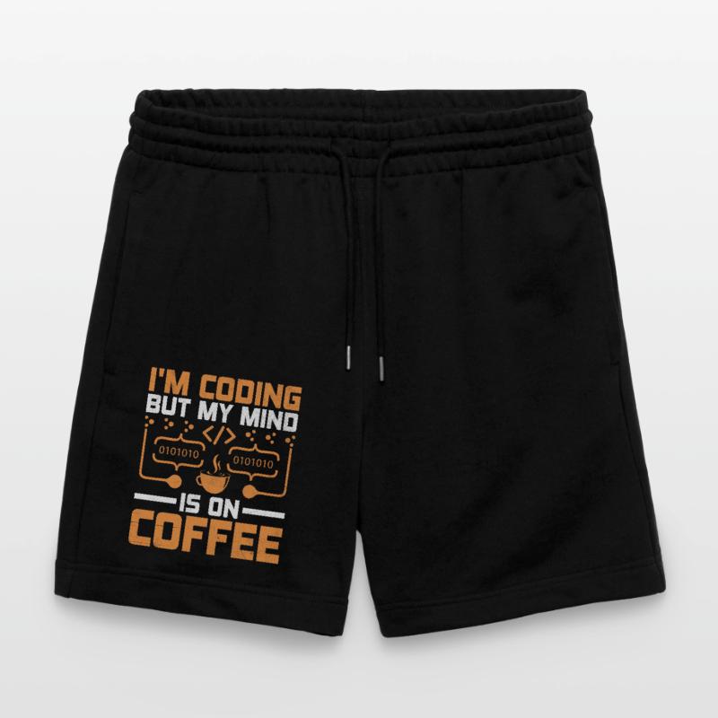 Coffee Coding Programmer Coder Developer Nerd Coff Stanley/Stella Trainer Unisex Organic Jogging Shorts