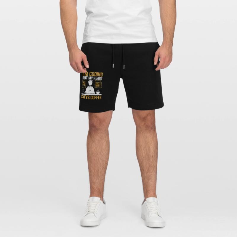 Kaffee-Codierung Programmierer Programmierer Entwickler Nerd Coff Stanley/Stella Unisex Bio Joggingshorts Trainer 