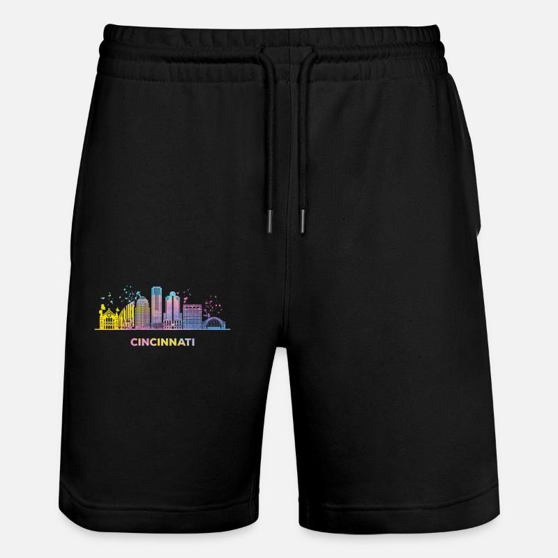 Cincinnatian Skyline Cincinnati - Stanley/Stella Unisex Bio Joggingshorts Trainer  - Schwarz