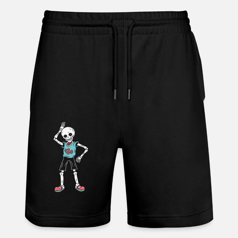 Cool Funny Skeleton - Stanley/Stella Trainer Unisex Organic Jogging Shorts - black