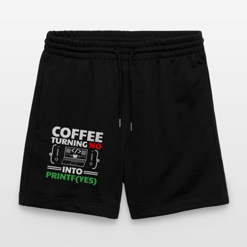 Coffee Coding Programmer Coder Developer Nerd Coff Stanley/Stella Trainer Unisex Organic Jogging Shorts