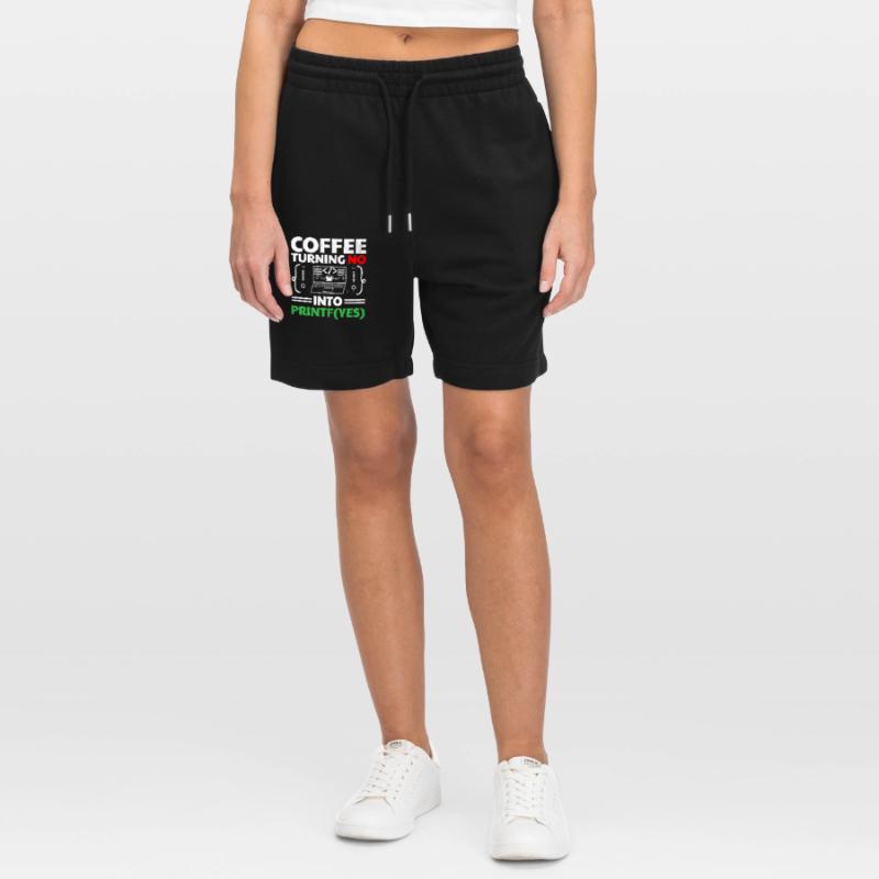 Coffee Coding Programmer Coder Developer Nerd Coff Stanley/Stella Trainer Unisex Organic Jogging Shorts