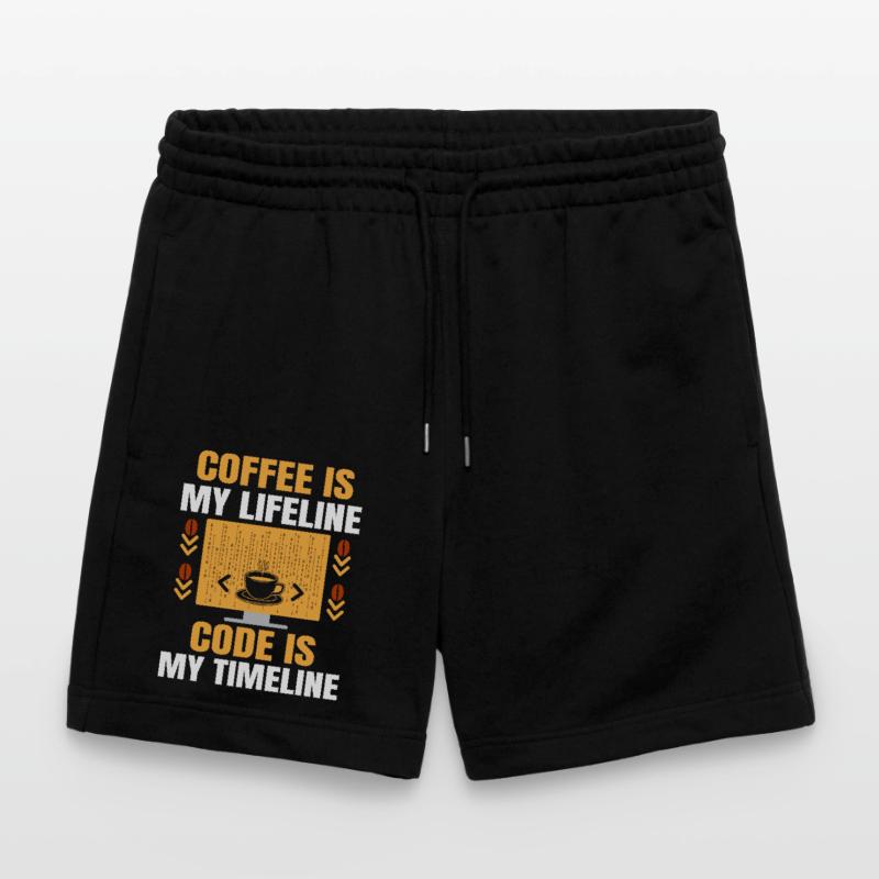 Kaffee-Codierung Programmierer Programmierer Entwickler Nerd Coff Stanley/Stella Unisex Bio Joggingshorts Trainer 