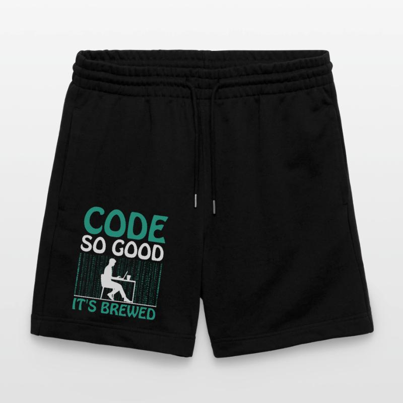 Kaffee-Codierung Programmierer Programmierer Entwickler Nerd Coff Stanley/Stella Unisex Bio Joggingshorts Trainer 