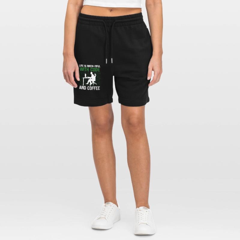Kaffee-Codierung Programmierer Programmierer Entwickler Nerd Coff Stanley/Stella Unisex Bio Joggingshorts Trainer 