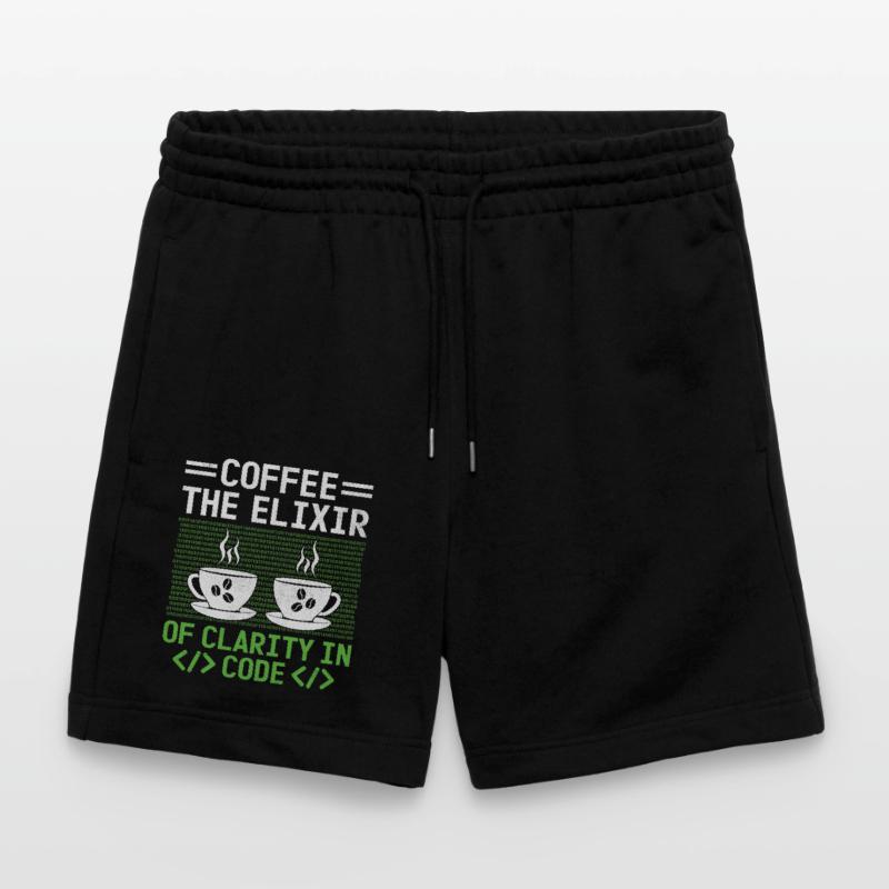 Coffee Coding Programmer Coder Developer Nerd Coff Stanley/Stella Trainer Unisex Organic Jogging Shorts