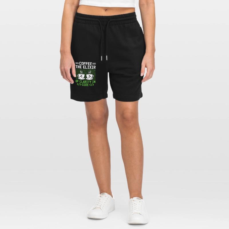 Coffee Coding Programmer Coder Developer Nerd Coff Stanley/Stella Trainer Unisex Organic Jogging Shorts