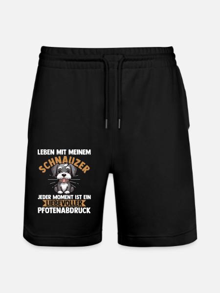 Riesenschnauzer Hund Schnauzer - Stanley/Stella Unisex Bio Joggingshorts Trainer - Schwarz