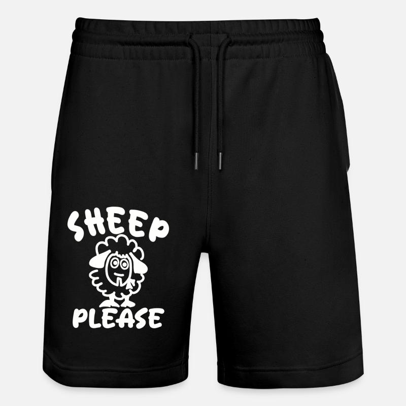 Schaf bitte - Stanley/Stella Unisex Bio Joggingshorts Trainer  - Schwarz