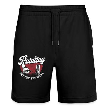 House Painter Decorator Painting - Stanley/Stella Unisex Bio Joggingshorts Trainer  - Schwarz - Vorne - Nik (191cm) & Marisol (170cm)