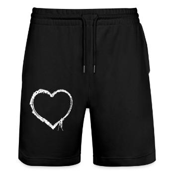 House Painter Decorator Heart - Stanley/Stella Trainer Unisex Organic Jogging Shorts - black - Front - Nik (191cm) & Marisol (170cm)