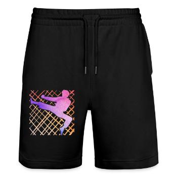 Taekwondo - Stanley/Stella Unisex Bio Joggingshorts Trainer  - Schwarz - Vorne - Nik (191cm) & Marisol (170cm)