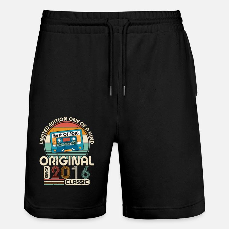 Millésime Anniversaire 2016 - Short de jogging bio TRAINER Stanley/Stella unisexe - noir