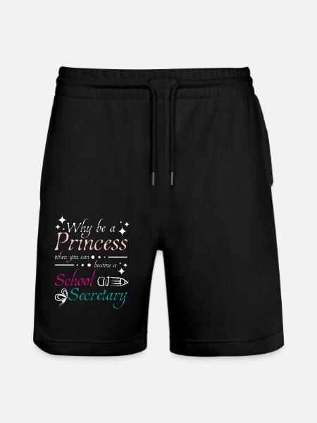 Princess school secretary - Stanley/Stella Trainer Unisex Organic Jogging Shorts - black