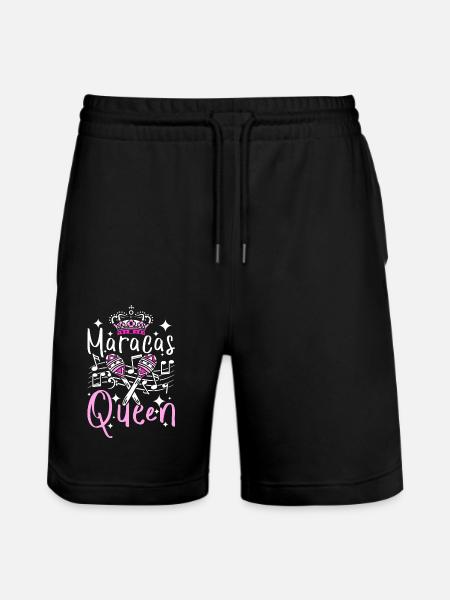 Girl Maracas Queen - Stanley/Stella Trainer Unisex Organic Jogging Shorts - black