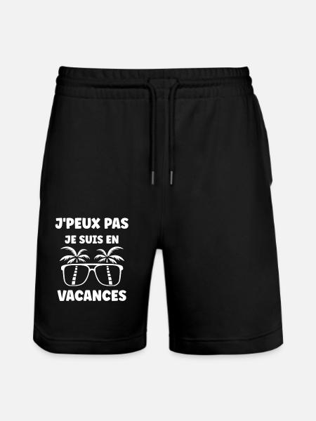je suis en vacances - Short de jogging bio TRAINER Stanley/Stella unisexe - noir