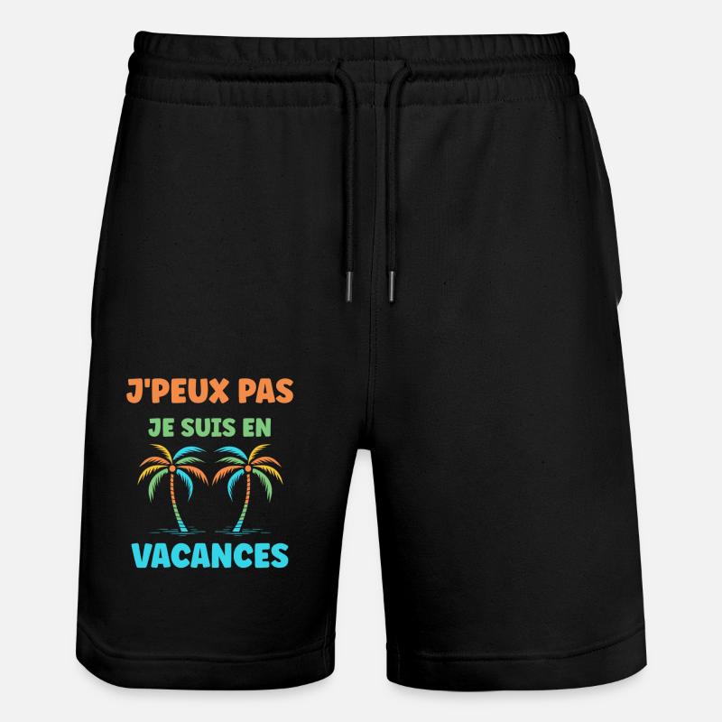 Je suis en vacances - Short de jogging bio TRAINER Stanley/Stella unisexe - noir