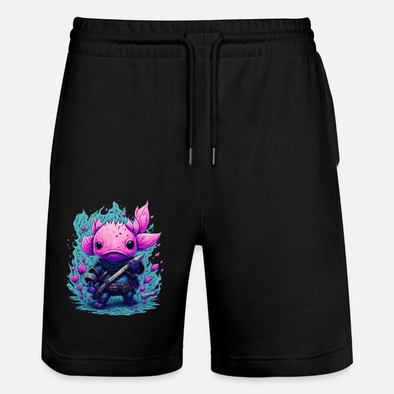 Axolotl - Stanley/Stella Unisex Bio Joggingshorts Trainer  - Schwarz