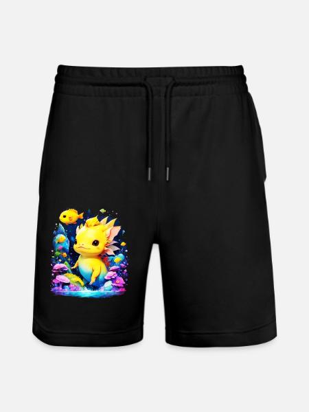 Axolotl - Stanley/Stella Trainer Unisex Organic Jogging Shorts - black