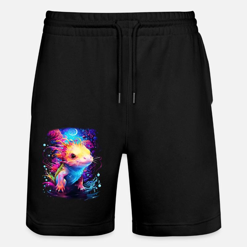 Axolotl - Stanley/Stella Unisex Bio Joggingshorts Trainer  - Schwarz