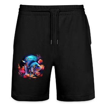 Skalar - Stanley/Stella Unisex Bio Joggingshorts Trainer  - Schwarz - Vorne - Nik (191cm) & Marisol (170cm)