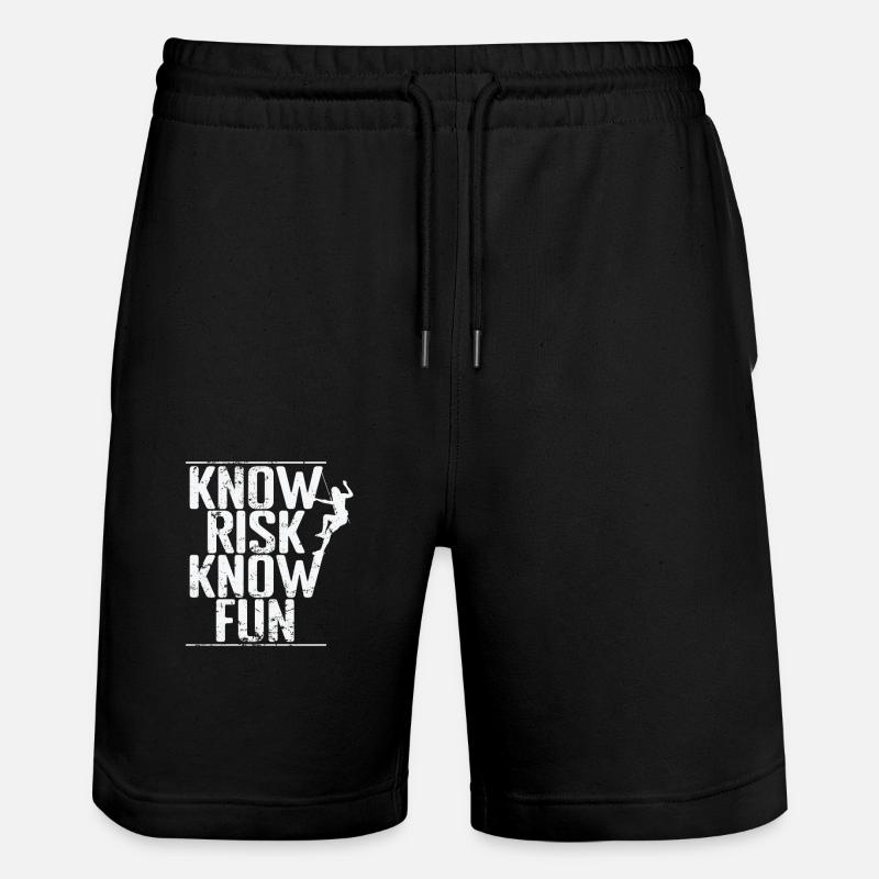 Know Risk Know Fun Bouldern - Stanley/Stella Unisex Bio Joggingshorts Trainer - Schwarz