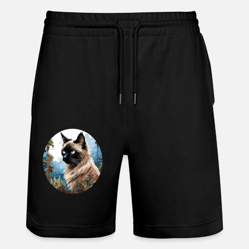 Chat balinais Balinesenkatze - Short de jogging bio TRAINER Stanley/Stella unisexe - noir