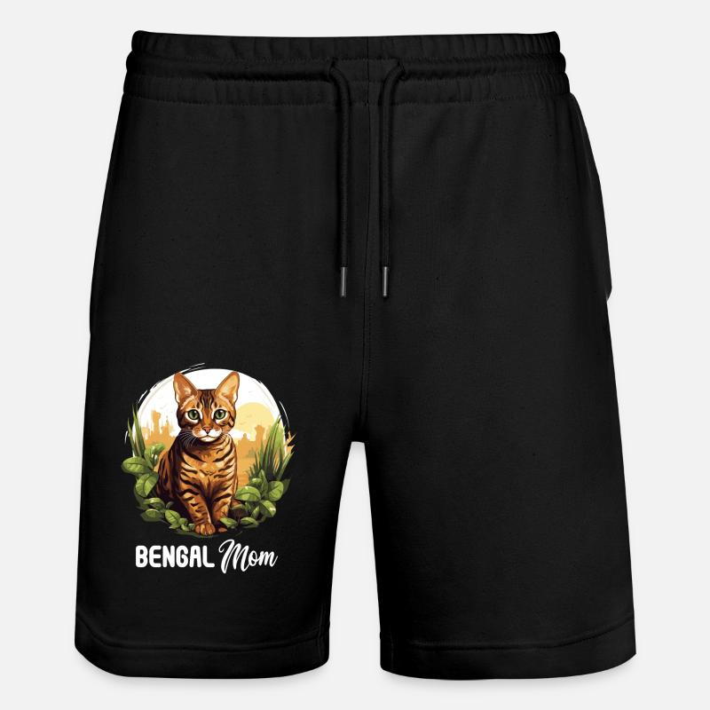 Chat du Bengale Bengalkatze - Short de jogging bio TRAINER Stanley/Stella unisexe - noir