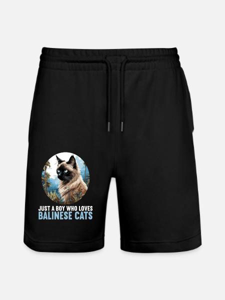 Balinese Cat Balinesenkatze - Stanley/Stella Trainer Unisex Organic Jogging Shorts - black