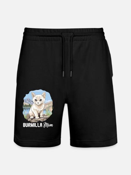 Burmilla Kitten Burmilla Cat - Stanley/Stella Trainer Unisex Organic Jogging Shorts - black