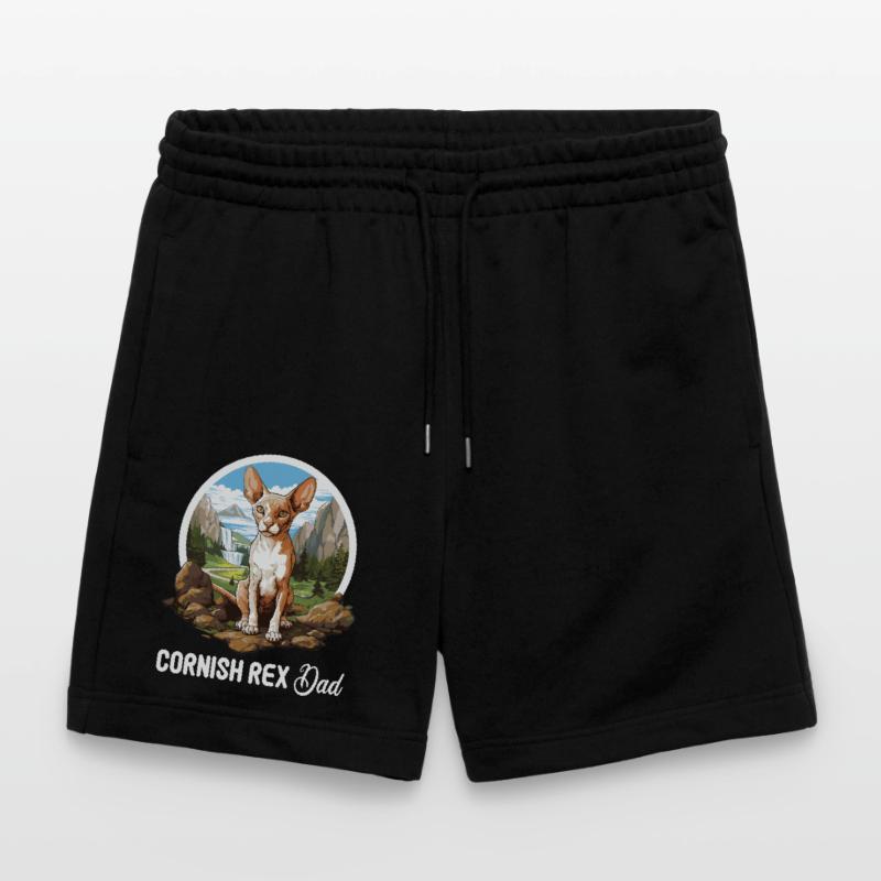 Cornish Rex Kitten Cornish Rex Cat Stanley/Stella Trainer Unisex Organic Jogging Shorts