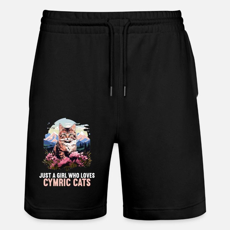 Cymric Kitten Cymric Cat - Short de jogging bio TRAINER Stanley/Stella unisexe - noir