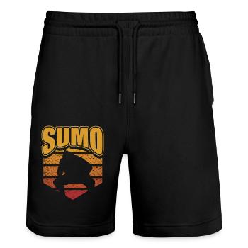 Sumo - Short de jogging bio TRAINER Stanley/Stella unisexe - noir - Devant - Nik (191cm) & Marisol (170cm)