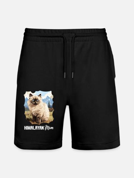Himalayan Cat Colourpoint Katze - Stanley/Stella Trainer Unisex Organic Jogging Shorts - black
