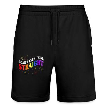 LGBTQ Rights Pride Month Queer Culture Love - Stanley/Stella Trainer Unisex Organic Jogging Shorts - black - Front - Nik (191cm) & Marisol (170cm)