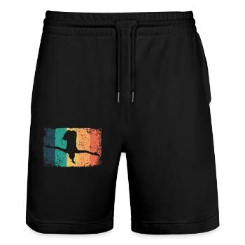 Diving, Artistic Jumping, Synchronized Diving - Stanley/Stella Trainer Unisex Organic Jogging Shorts - black - Front - Nik (191cm) & Marisol (170cm)