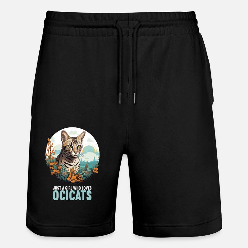 Ocicat Chaton Ocicat Chat - Short de jogging bio TRAINER Stanley/Stella unisexe - noir