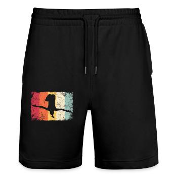 Diving Diving Synchronized Diving - Stanley/Stella Trainer Unisex Organic Jogging Shorts - black - Front - Nik (191cm) & Marisol (170cm)